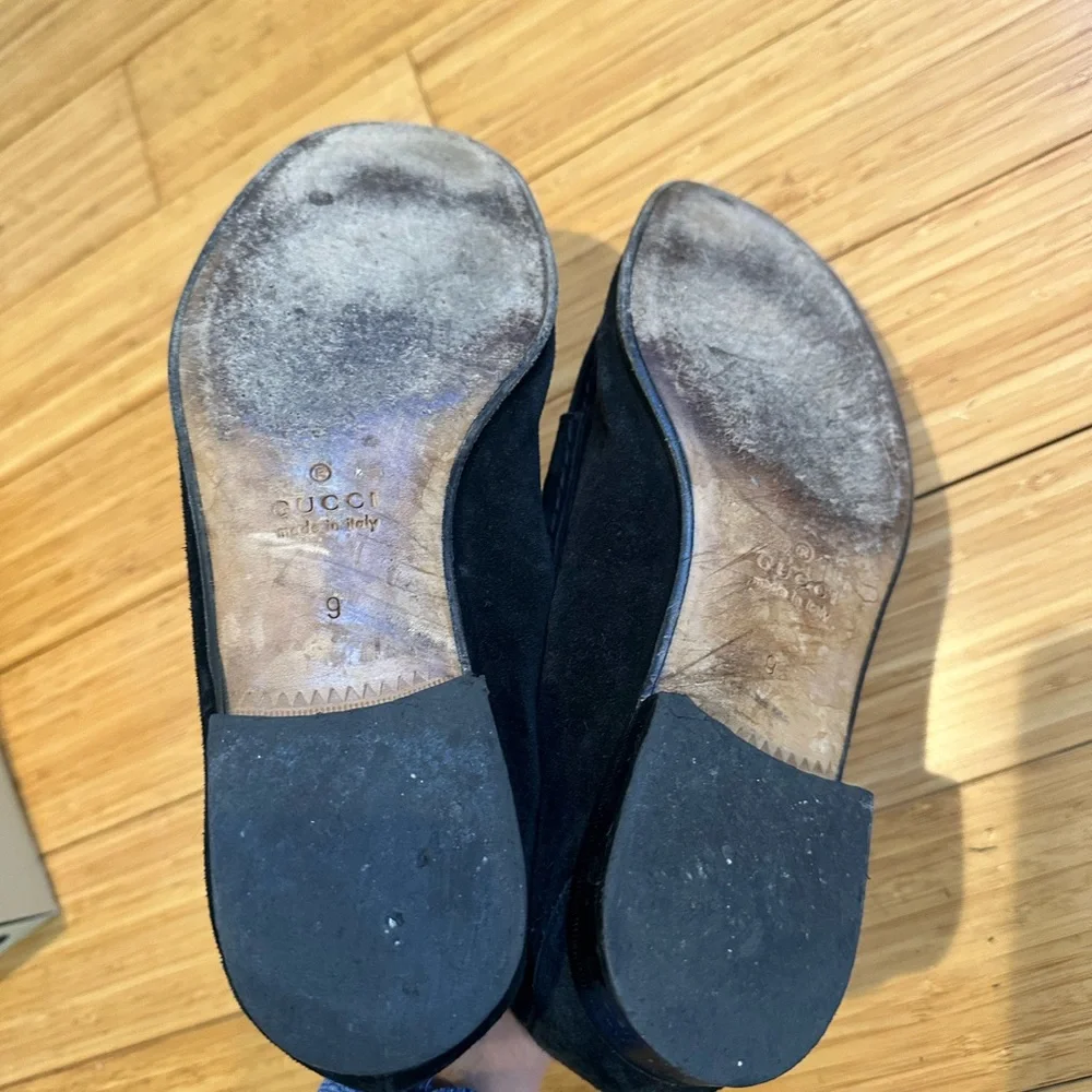Gucci Horsebit Loafers Black Suede Mens 9 / 9.5 - Picture 9 of 11